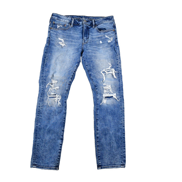 American Eagle Jeans Mens 32X30 (32x28 Meas) Skinny Distressed - Picture 1 of 11